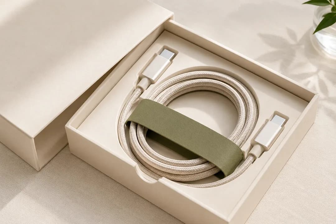 De USB-C-kabel om op te laden